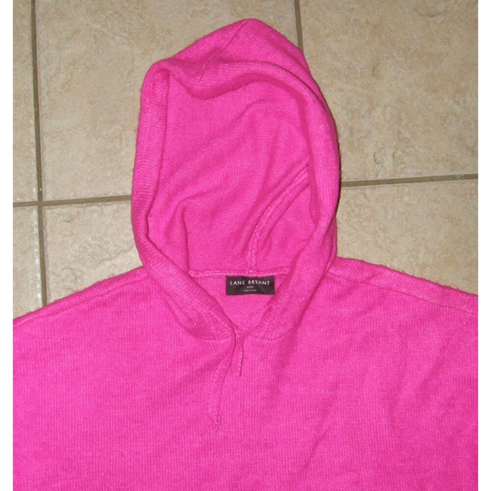 LANE BRYANT Bright Plus Sz 14/16 Casual Wear Stretchy Hooded Pullover Sweater - Picture 2 of 3